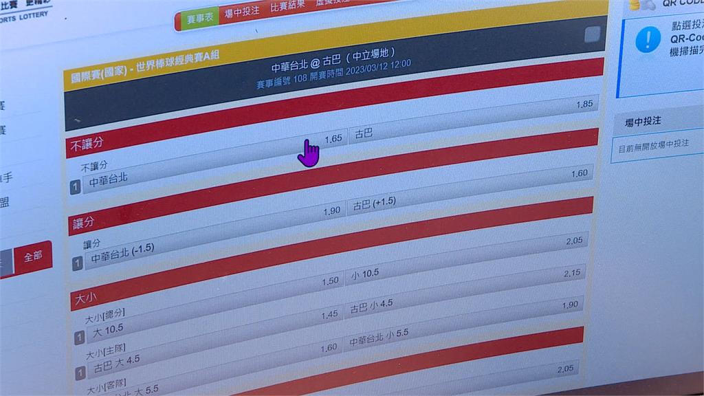 經典賽台巴大戰 運彩賭盤看好台灣3連勝