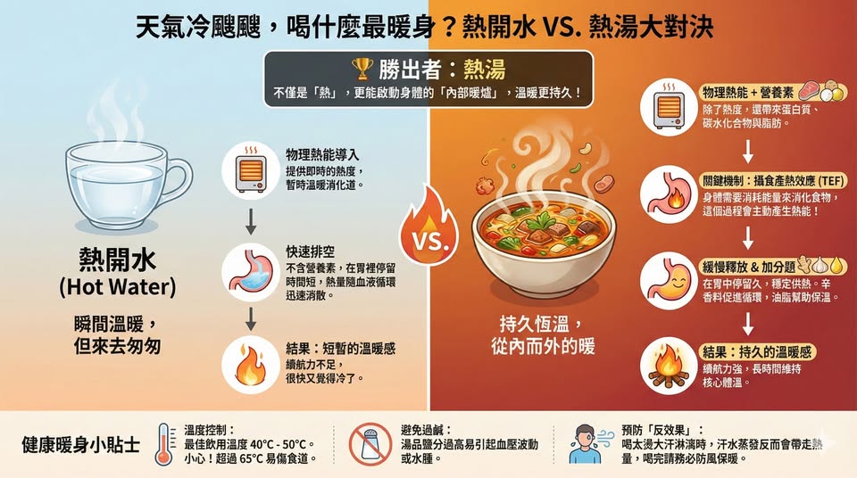 寒流來襲「喝熱湯」比熱水更抗寒？營養師揭禦寒關鍵：避3地雷暖意更持久