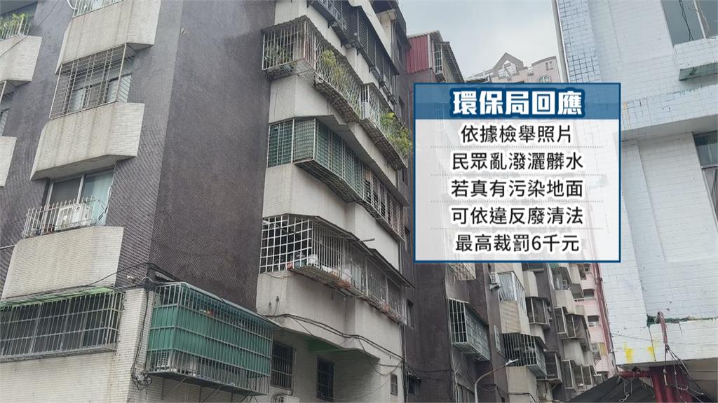 惡劣! 公寓四樓潑髒水 騎士.乘客"衣服.安全帽"遭殃