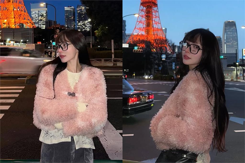 林襄初訪東京鐵塔「化身眼鏡娘」!黑框造型暈翻全場:是能免費看的嗎