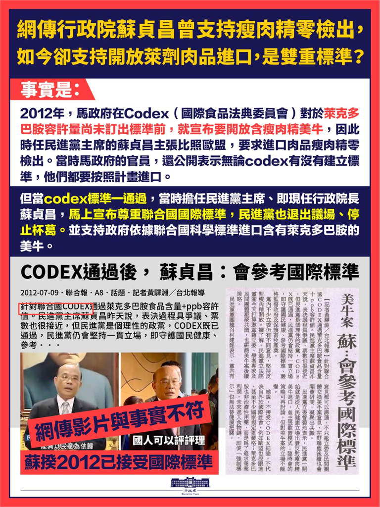 快新聞/林為洲稱「當年若非民進黨反對早就開放萊豬」 網打臉:當時Codex尚未有容許量標準
