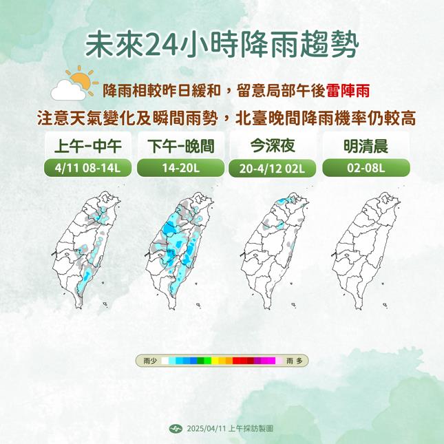 快新聞/明高溫飆36度!週日北部跳水式降溫 氣象署揭「雨勢最猛時間」:留意雷擊