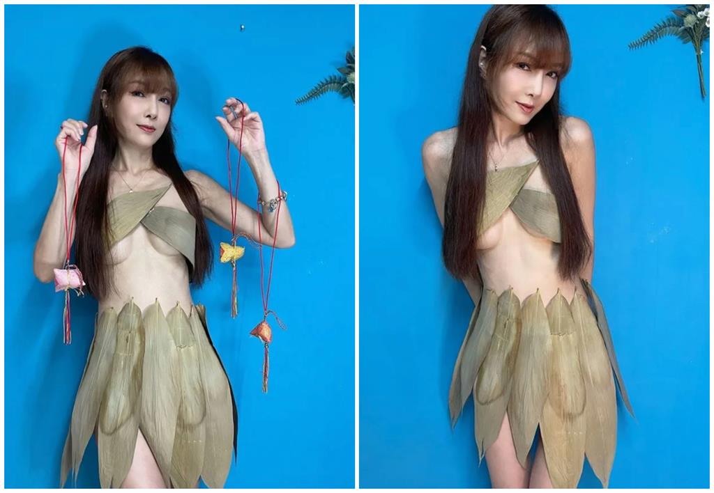 長髮女「真.肉粽裝」炸出流量密碼!中段全真空「洩超狂弧線」竟是最頂美魔女