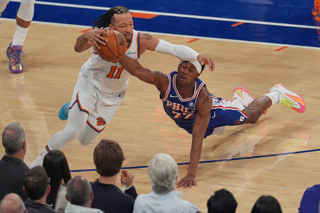 NBA(影)／尼克首戰大勝七六人39分！連3場季後賽重創對手寫下聯盟新紀錄