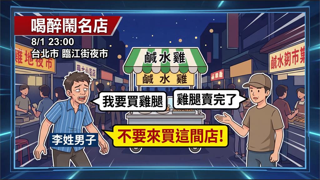 買不到雞腿發酒瘋！　醉男大鬧鹽水雞名店30分鐘
