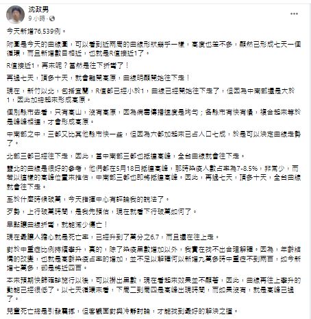 快新聞／醫估再過7至10天「離開高原曲線往下走」　最擔心是死亡率還在往上走