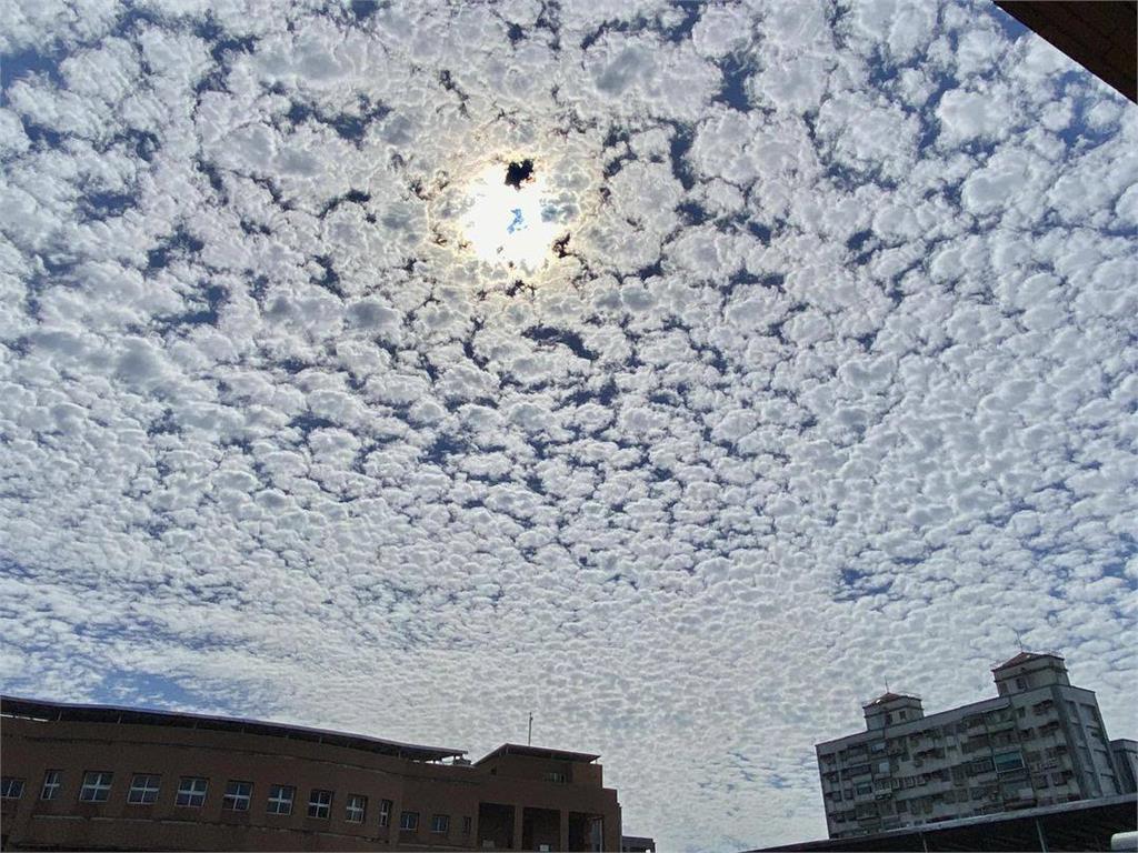 鄭明典曬天空「特殊奇景」波浪排列如棉花糖　1雲圖看懂未來天氣狀況