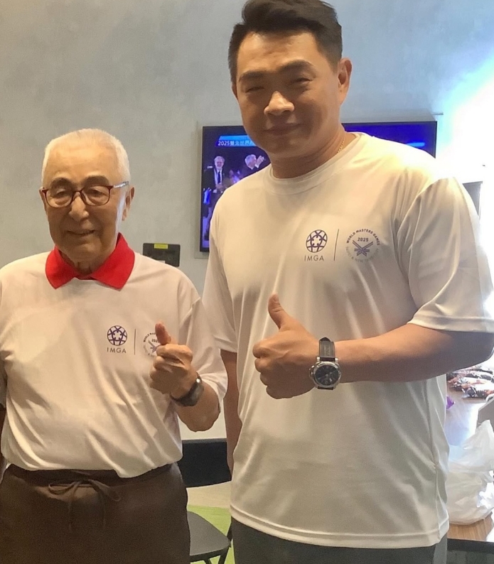 世壯運/棒壇、科技業2大神獸跨界同框!彭政閔、黃仁勳「史詩級合照」曝