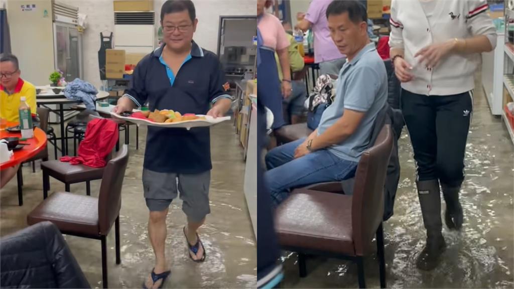 宜蘭餐廳「慘變漂漂河」還客滿!議員調侃「真流水席」掀網論戰:低調點…