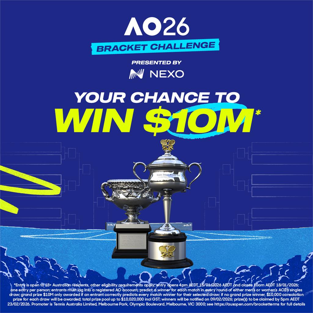 澳網/看澳網有機會拿2.2億台幣!只要成功預測比賽勝負 億萬富翁就是你