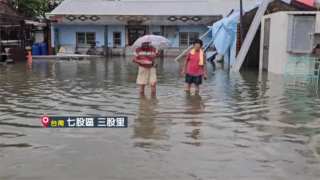台南七股排水系統溢堤 風災後屋頂未修好又慘淹