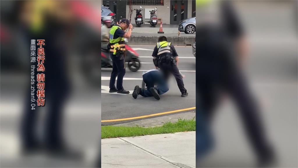 求警幫解鎖單車遭拒！　台中醉男當街推倒員警遭壓制