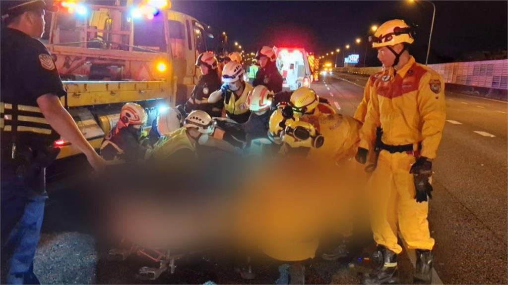 國1彰化段死亡車禍！　越籍科大生翻車遭壓不治