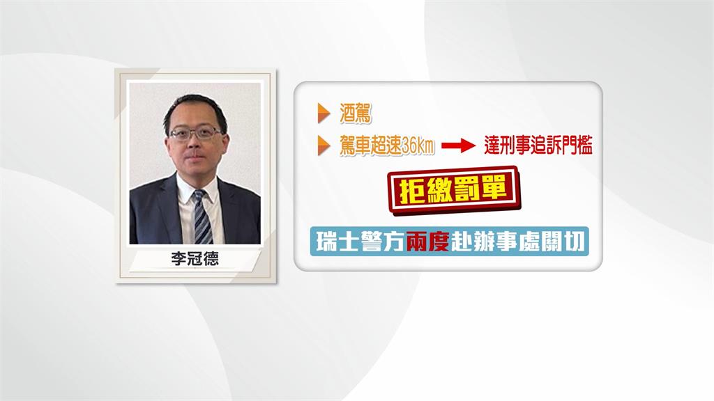 駐日內瓦處長李冠德遭爆請立委吃大餐　害錯過班機多花百萬公帑