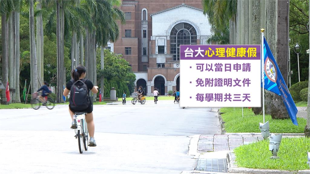 學校讓你靠!「心情不好」也能放個假 台大:新學期開始 提供學生心理健康假