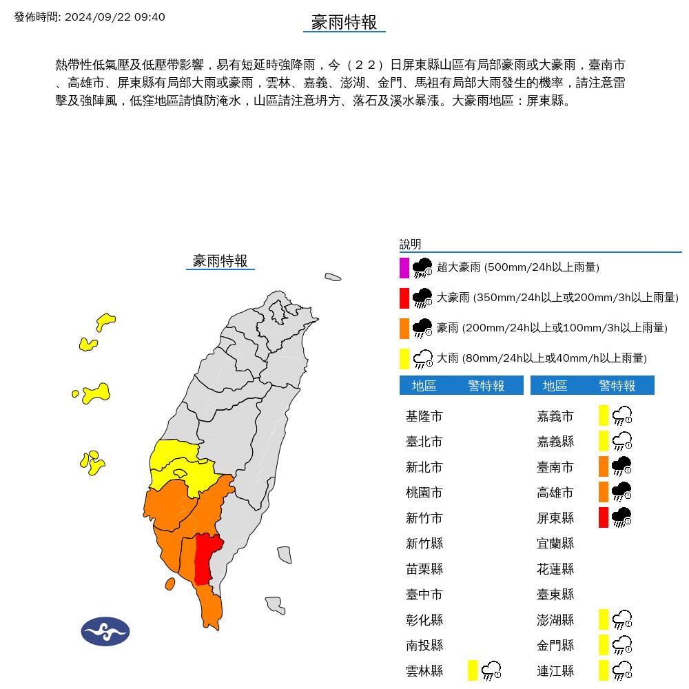 快新聞/9縣市豪大雨特報 雨勢一路下到入夜