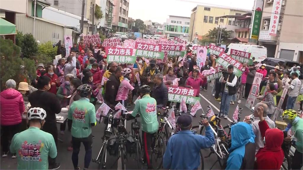 綠營台南市長初選倒數! 陳亭妃鐵馬車隊掃街衝刺