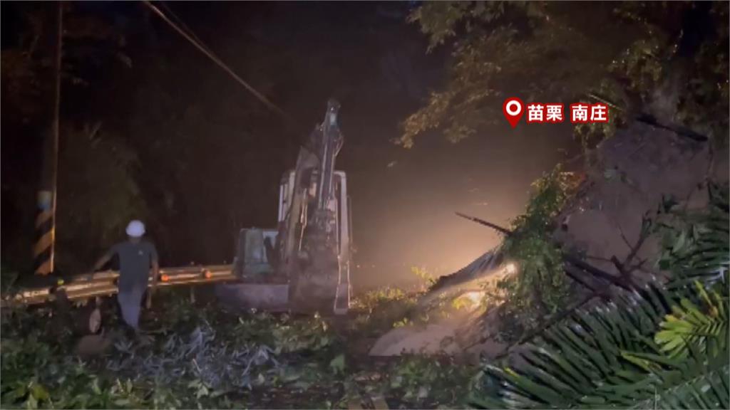 苗栗山區暴雨災情頻傳 泰安鄉道路大面積坍方