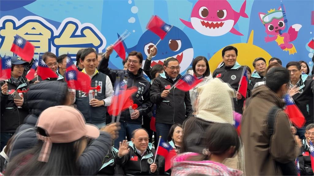 黨魁身分出席元旦升旗!鄭麗文樂喊:韓說我像白雪公主