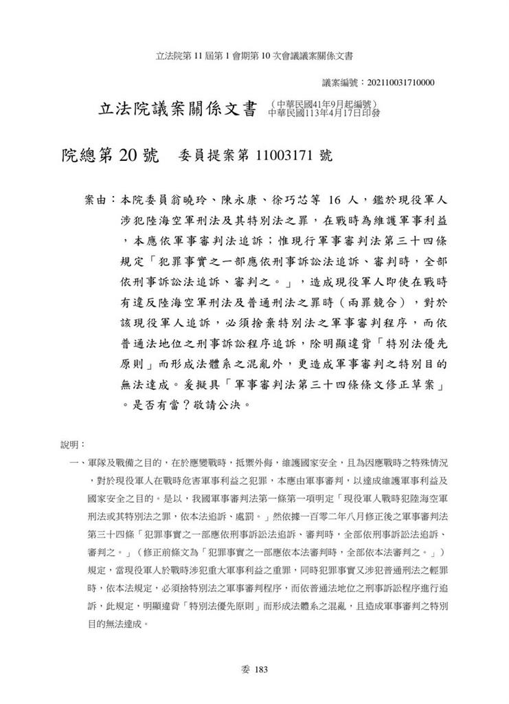 轟賴清德搞戒嚴…國民黨遭挖「去年就提案恢復軍審」!綠委傻眼:怎麼好意思