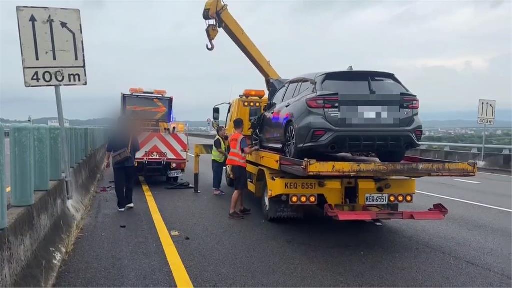 賠慘了　國3北上後龍段緩撞車連2天挨撞　維修費恐上百萬