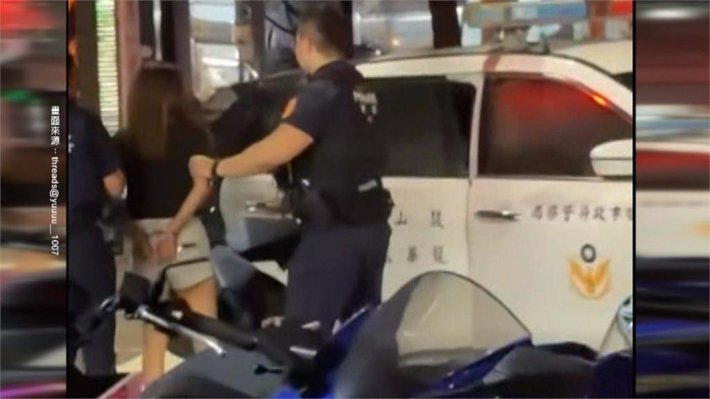 毒駕！轎車自撞「車內飄異味」　女子失控咆哮遭上銬