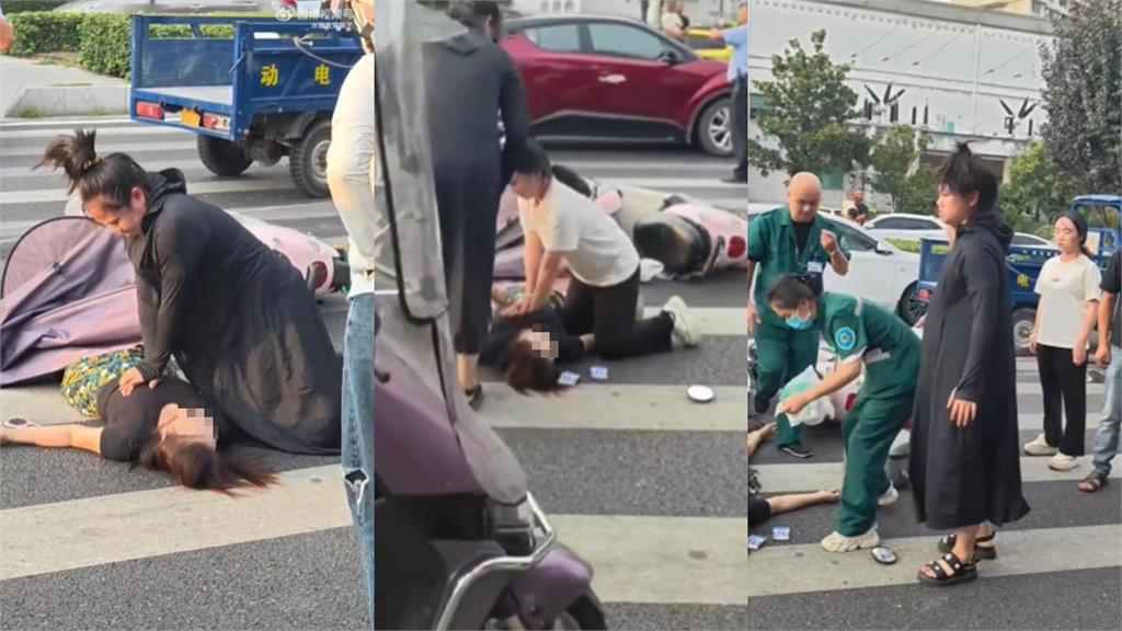 車流中「孕婦跪地CPR」影片瘋傳一票人感動!本尊被神出傻眼了:我沒懷孕…