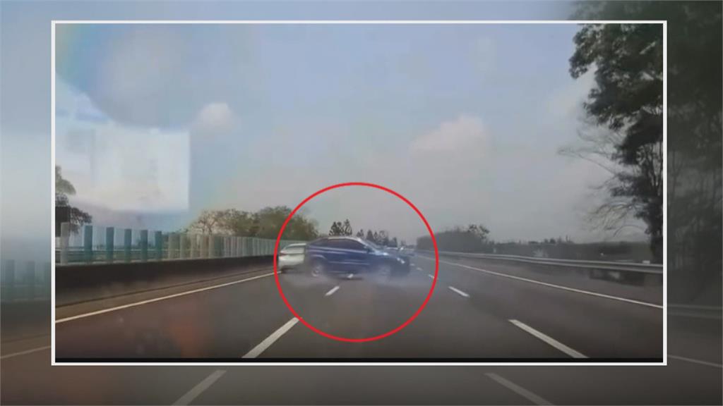 疲勞開車! 駕駛"國道上偏移"失控撞車 嚇壞用路人