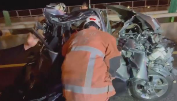 國3香山段4連撞1死7傷 聯結車駕駛疑恍神釀禍