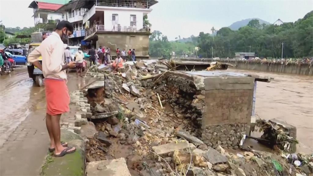 兩層樓民房沒入水中　暴雨強灌印度喀拉拉邦至少26死