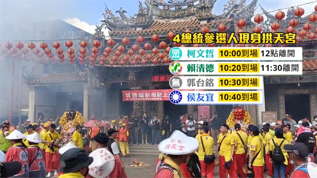 拱天宮建廟160週年　4位總統參選人有望同台同框