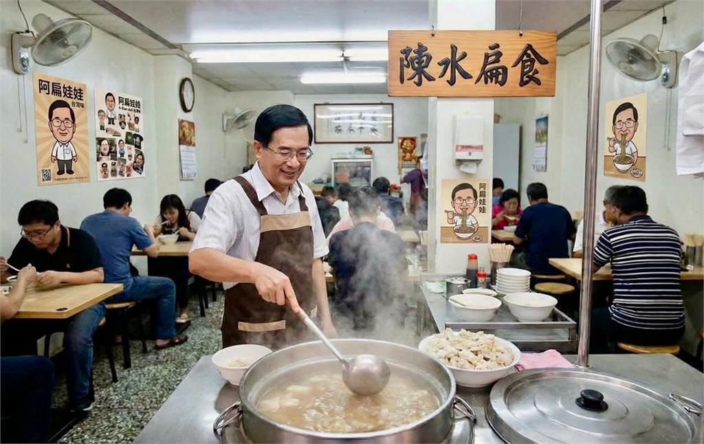 陳水扁「轉行賣小吃」太認真!擺攤細節全流出「點名藍綠白大咖」喊話了