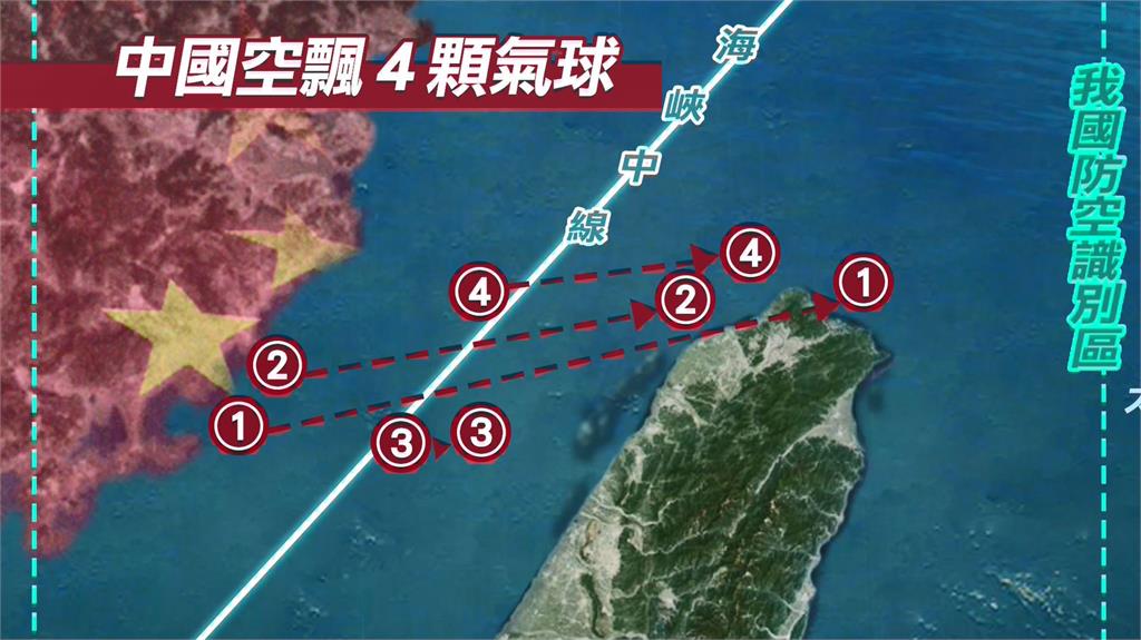 賴總統剛結束出訪 解放軍又來亂!派21機艦、4空飄氣球擾台