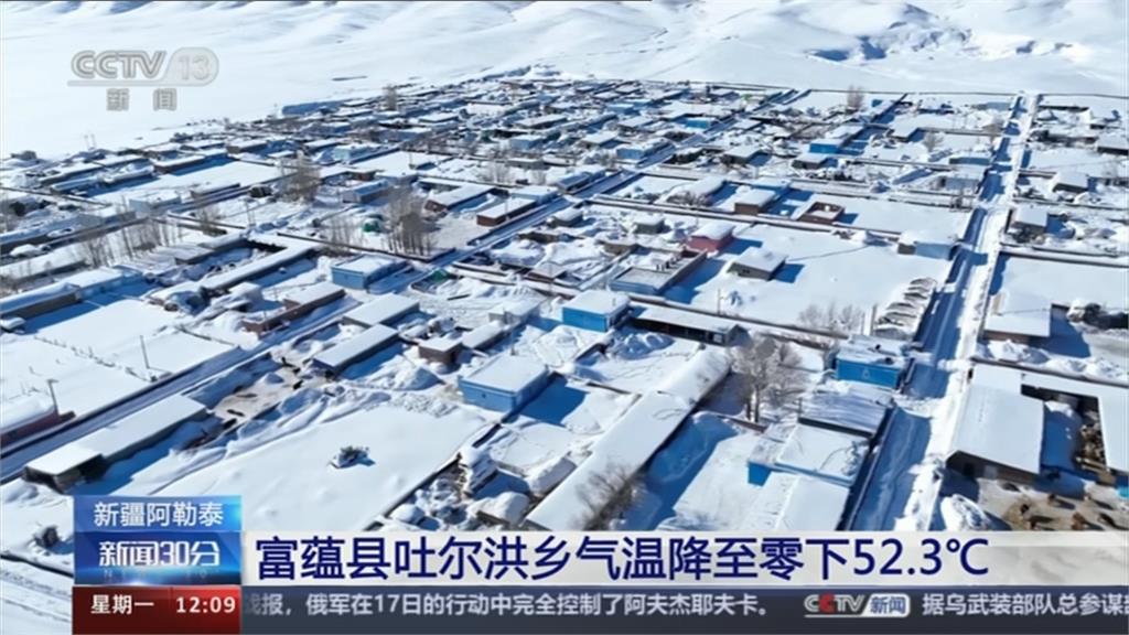 新疆暴雪創紀錄低溫　狼群「零下52.3度」刨雪找食物