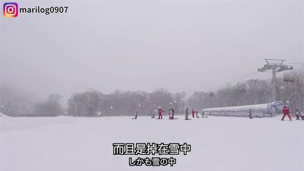日女星攜尪體驗北海道滑雪 「遇手機噴飛」差點找嘸:初學者一定要注意
