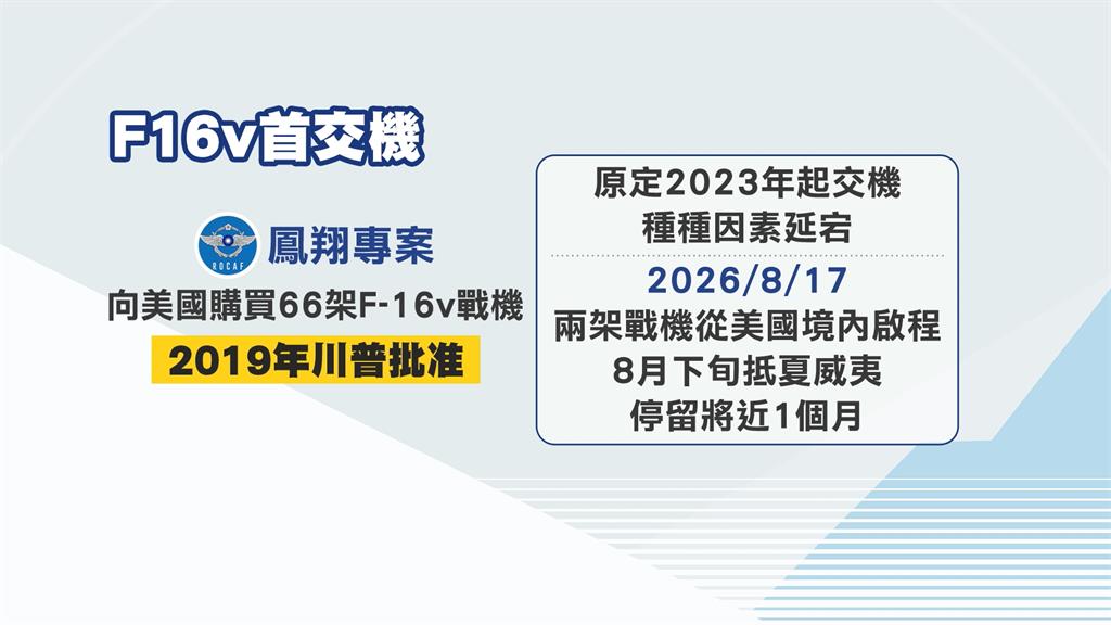 F-16V來了! 首批交機2架 中午飛抵台東志航機地