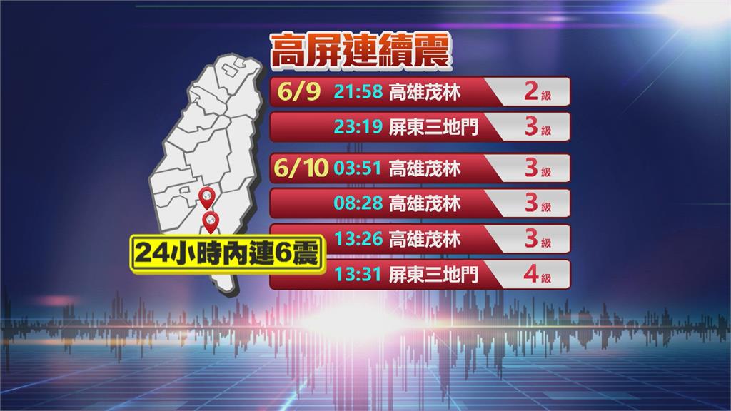 屏東三地門規模5.3地震 高雄高樓層有感搖晃