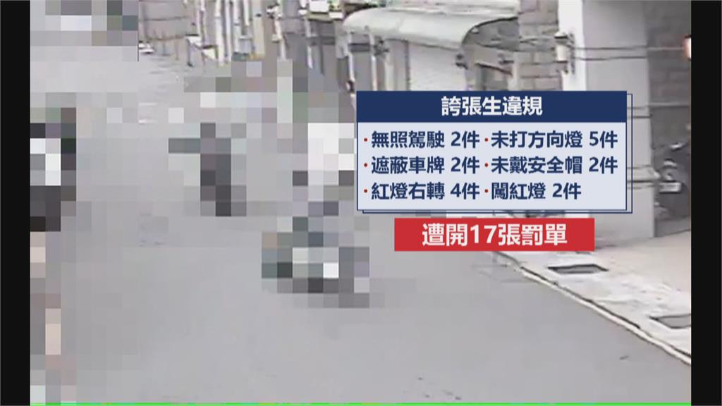 4國中生騎車隨機朝路人「巴頭」 無照違規一籮筐 警開17張罰單