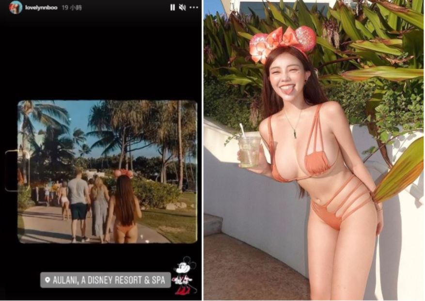 上街辣度破表穿比基尼遊迪士尼!「兇版Angelababy」加碼高清照
