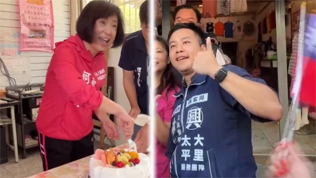 侯友宜赴市場掃街 熟練「切豬肉」展現親和力