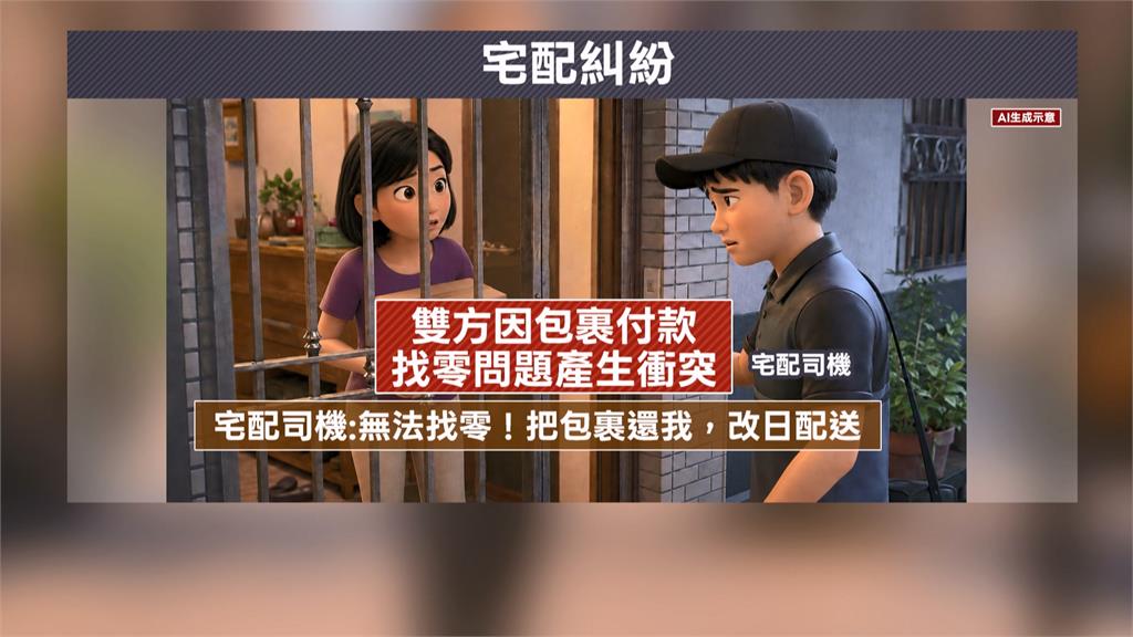 貨到付款找零爆衝突　女控宅配司機闖住家搶包裹　互提告