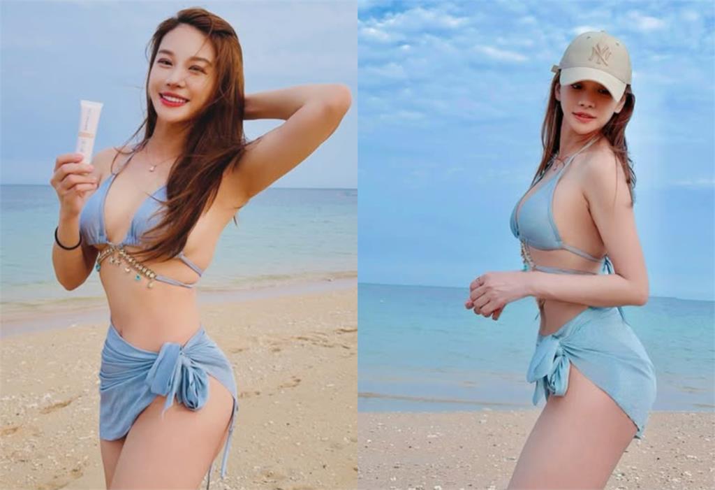 海邊脫剩比基尼「99%無遮正妹」竟是2寶媽!艾莉絲「絕頂真身」全解放
