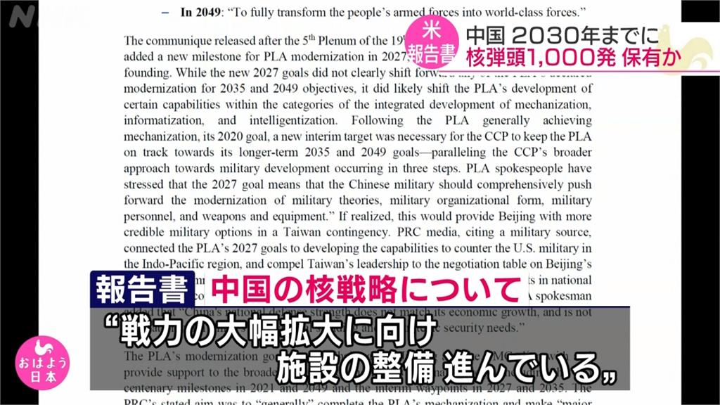 中國目標2027抗衡美軍　美國防部報告：將迫使台灣進行談判