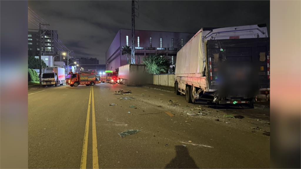 蘆竹遊覽車撞大貨車! 19名女移工受傷、2騎士遭波及