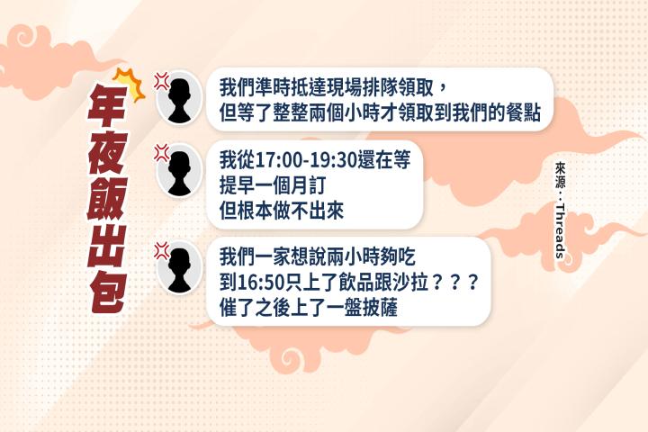 外帶年夜飯訂單爆量！　民眾「等逾2小時」氣炸：圍爐被搞砸