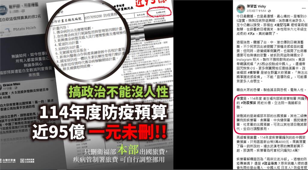 藍白喊「防疫預算1元不刪」是錯的!事實查核中心1圖打臉:至少刪3783萬