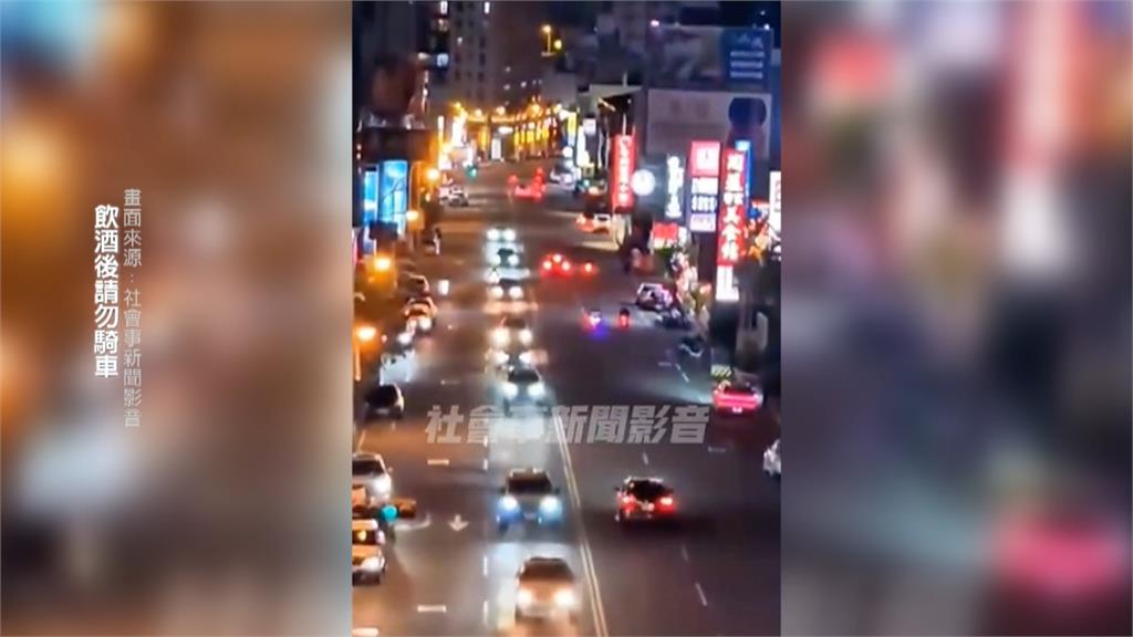 台中街頭上演警匪追逐!騎士酒駕拒檢逃 警方出動6車圍捕