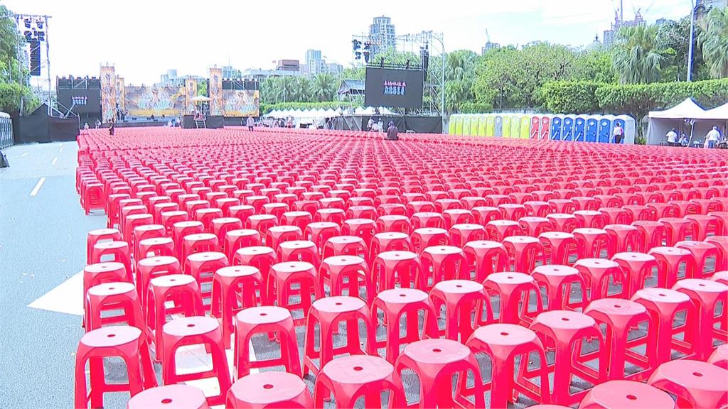 最新／國民黨凱道造勢人潮曝光　現場「一片紅通通」