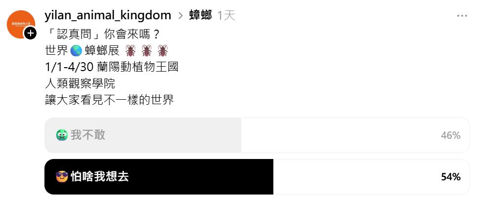 蘭陽植物王國推「世界蟑螂特展」　網嚇壞喊：聽見媽媽的尖叫聲！