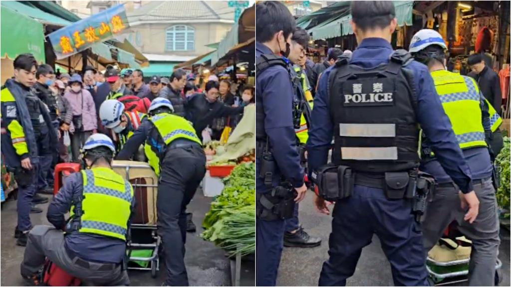 男市場持刀「一見警朝頭連兩砍」非隨機殺人！爆「向攤商借1物」遭拒